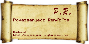Povazsanyecz Renáta névjegykártya